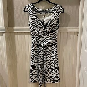 White House Black Market Zebra Pattern Dress size 00